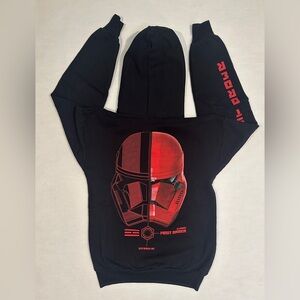 Disney Parks Black Star Wars First Order Pullover Hoodie Sweatshirt.  Size L